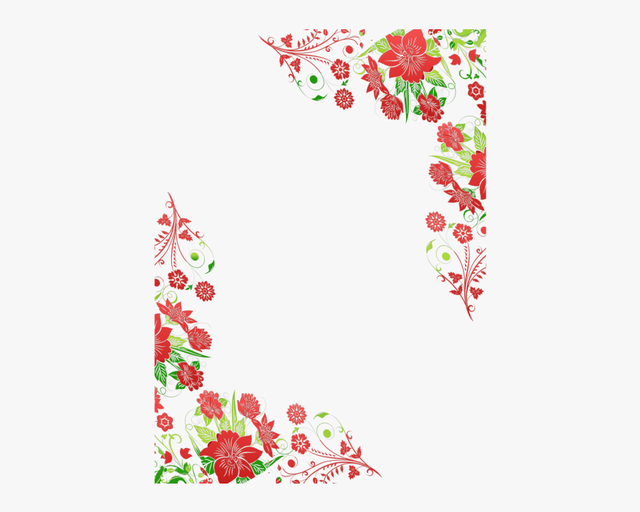 Clip Art Border Vector Frame Flower - Flower Border Vector Png, Transparent Clipart