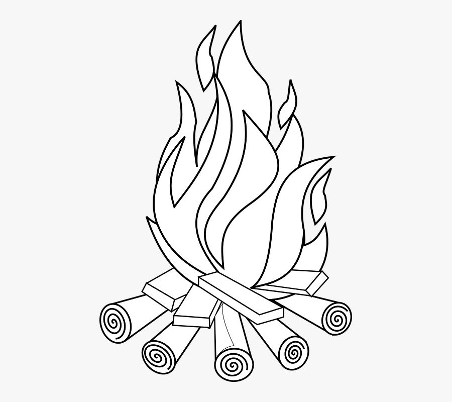 Fire Clipart Black And White, Transparent Clipart