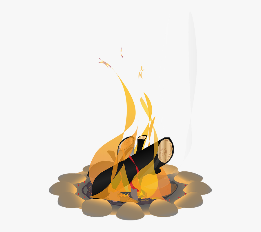 Graphic, Campfire, Fire, Bonfire, Fire Ring, Campsite - Campfire Graphic, Transparent Clipart