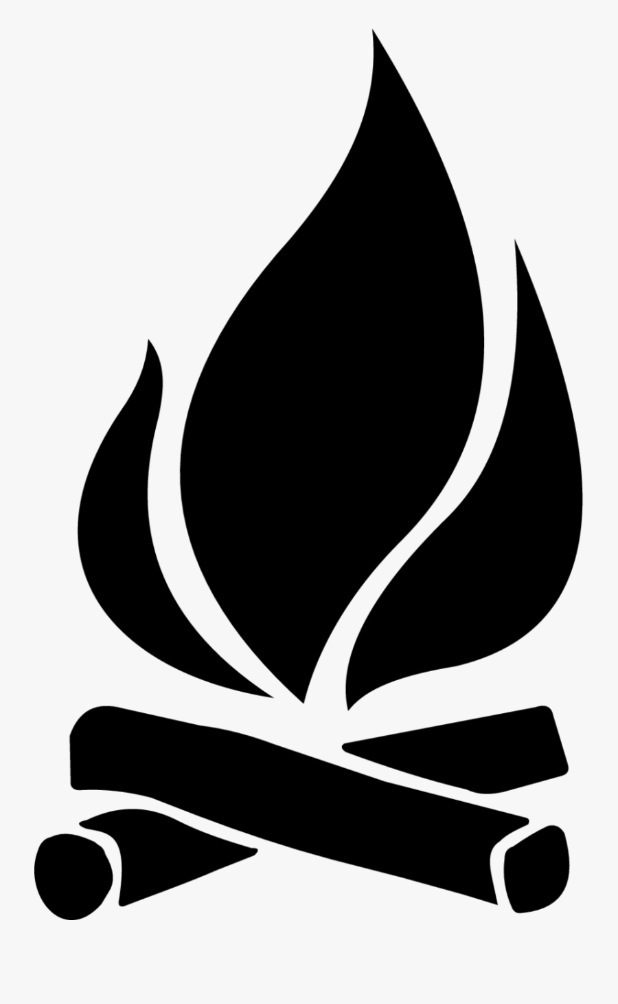 Campfire Silhouette Clip Art - Campfire Silhouette, Transparent Clipart