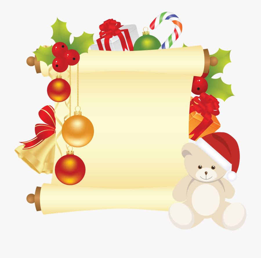 Transparent Christmas Party Png - Christmas Scroll, Transparent Clipart