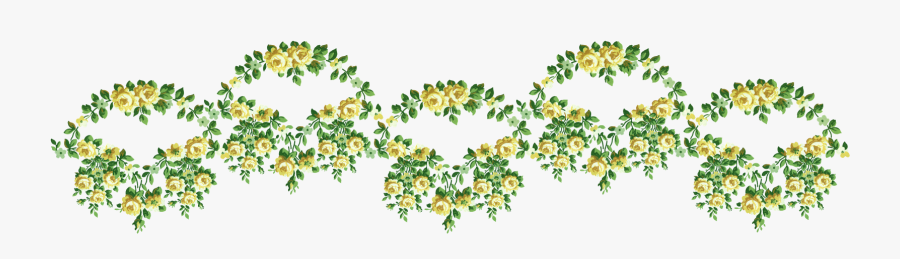 Rose Flower Digital Border Image, Transparent Clipart