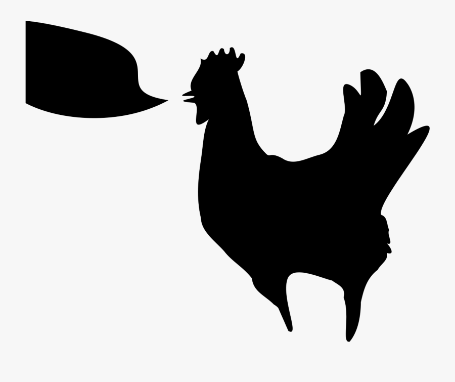 Rooster Silhouette Clipart - Rooster, Transparent Clipart