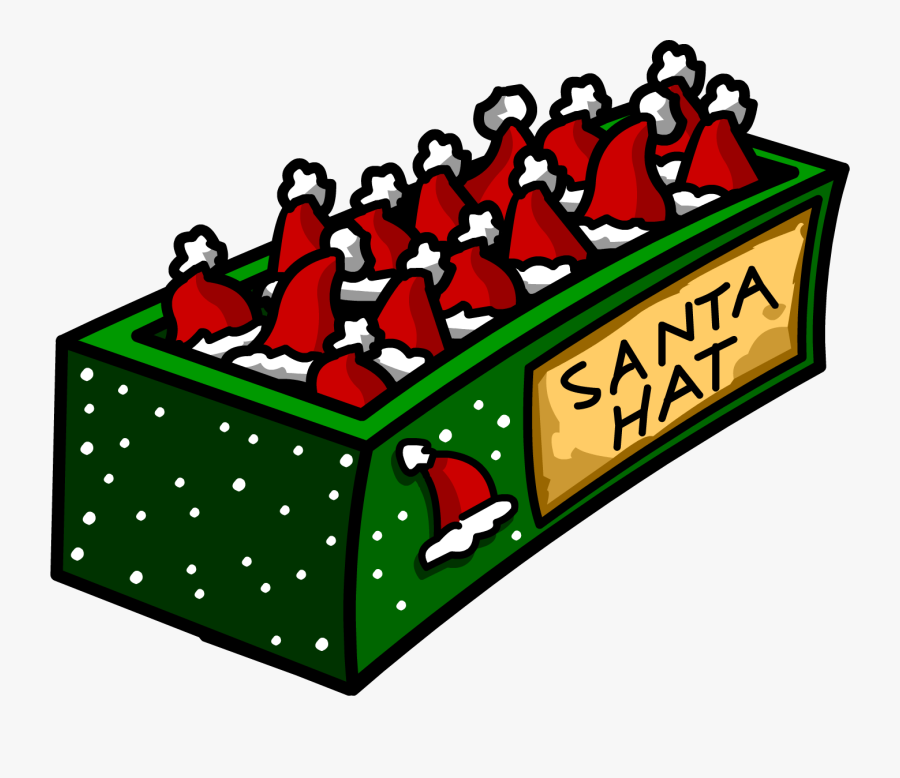 Christmas Party 2007 Santa Hat Box - Club Penguin, Transparent Clipart