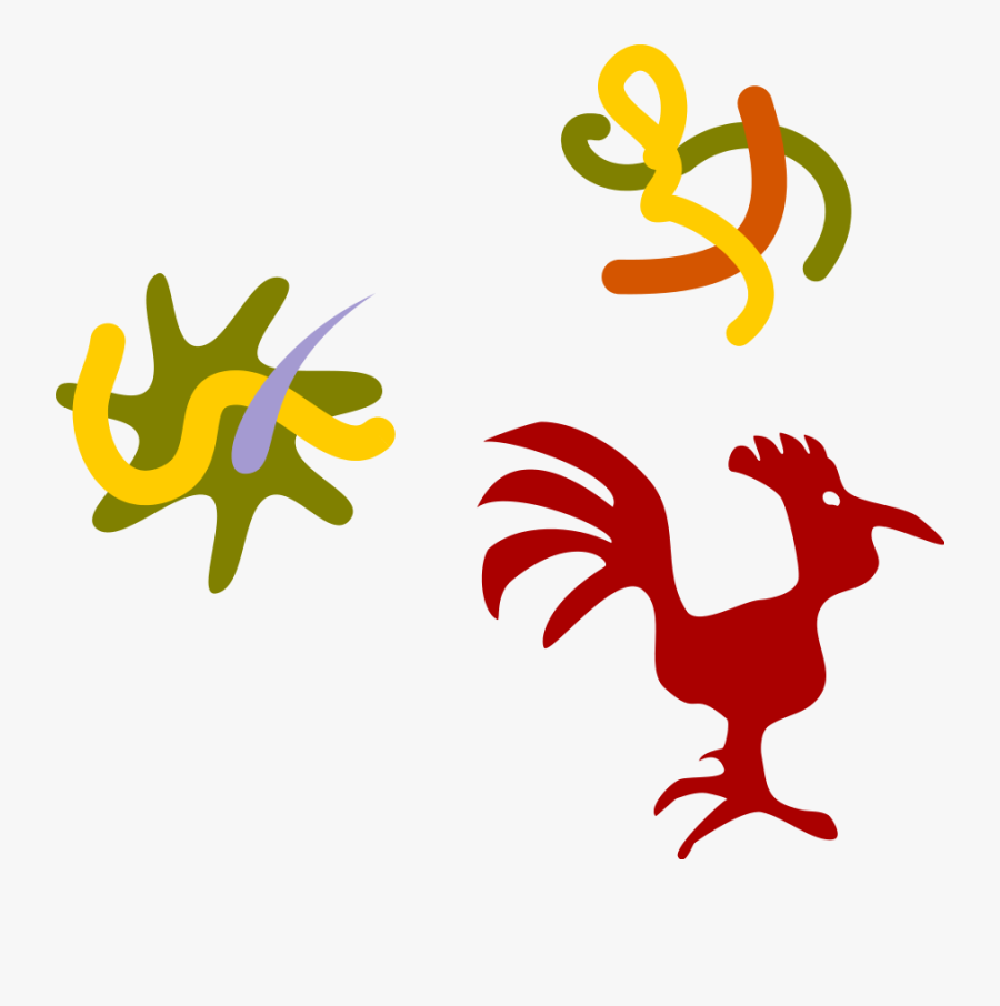 Free Vector Rooster Star Worms Clip Art - Clip Art, Transparent Clipart