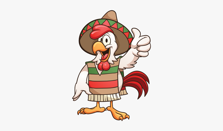 Mexican Chicken Cartoon, Transparent Clipart