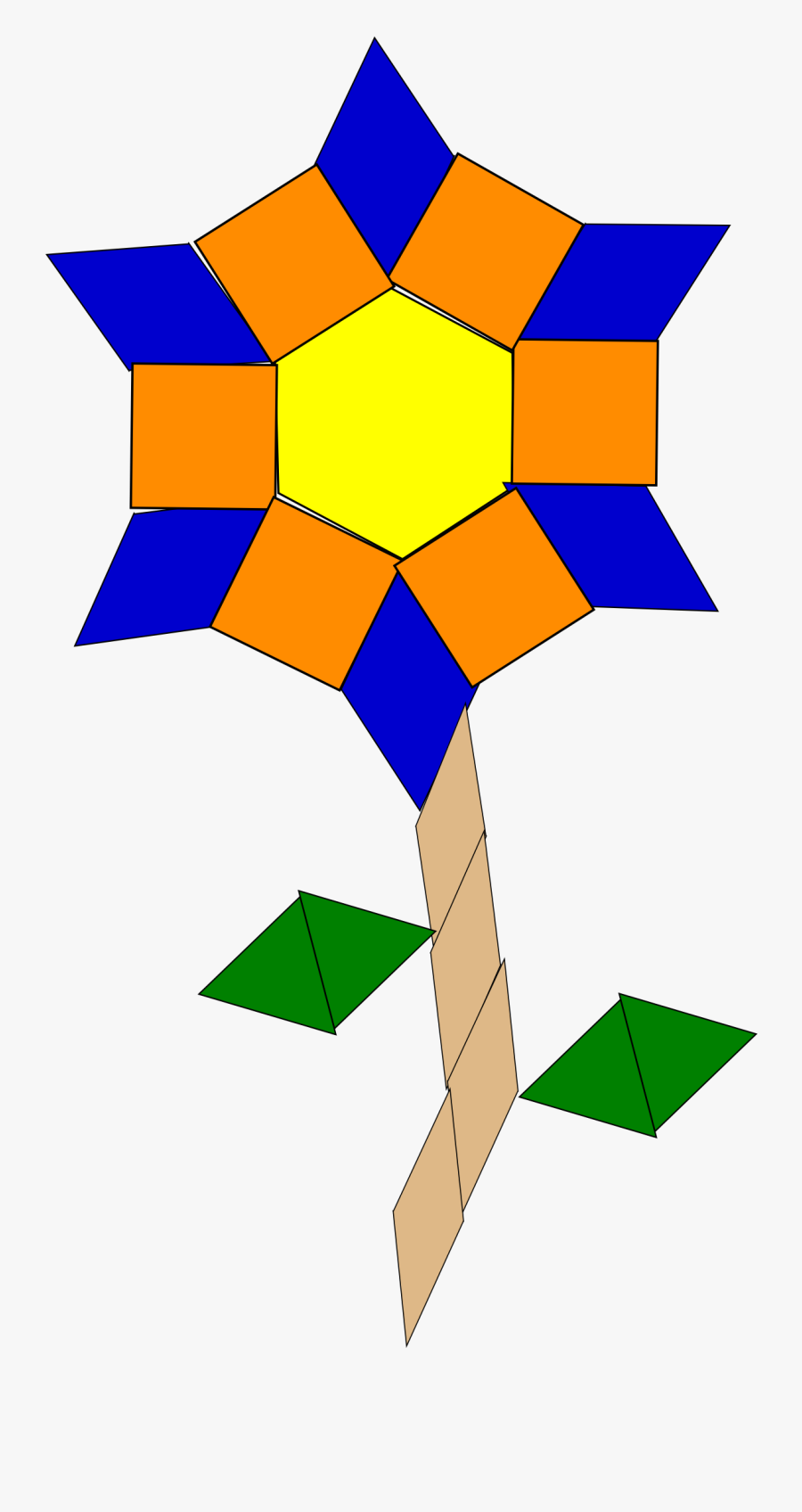 Flowers Clip Art - Flower With Geometrical Shape, Transparent Clipart