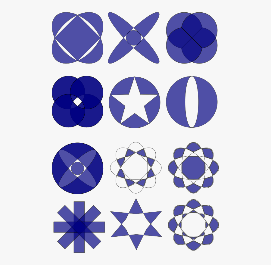 Shapes - รูป เรขาคณิต ใน วงกลม, Transparent Clipart