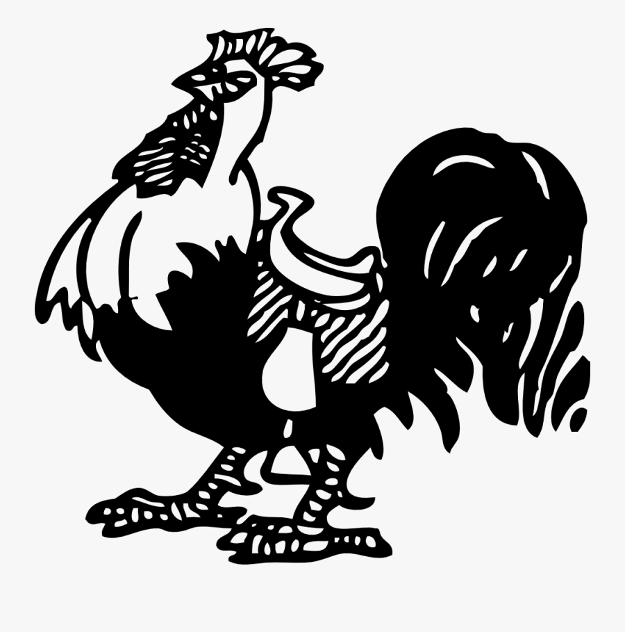 Rooster With A Saddle - Rooster With Saddle, Transparent Clipart