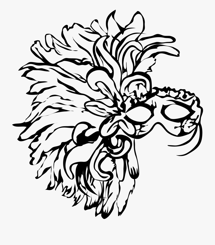 Mardi Gras Mask - Tagetes Patula, Transparent Clipart