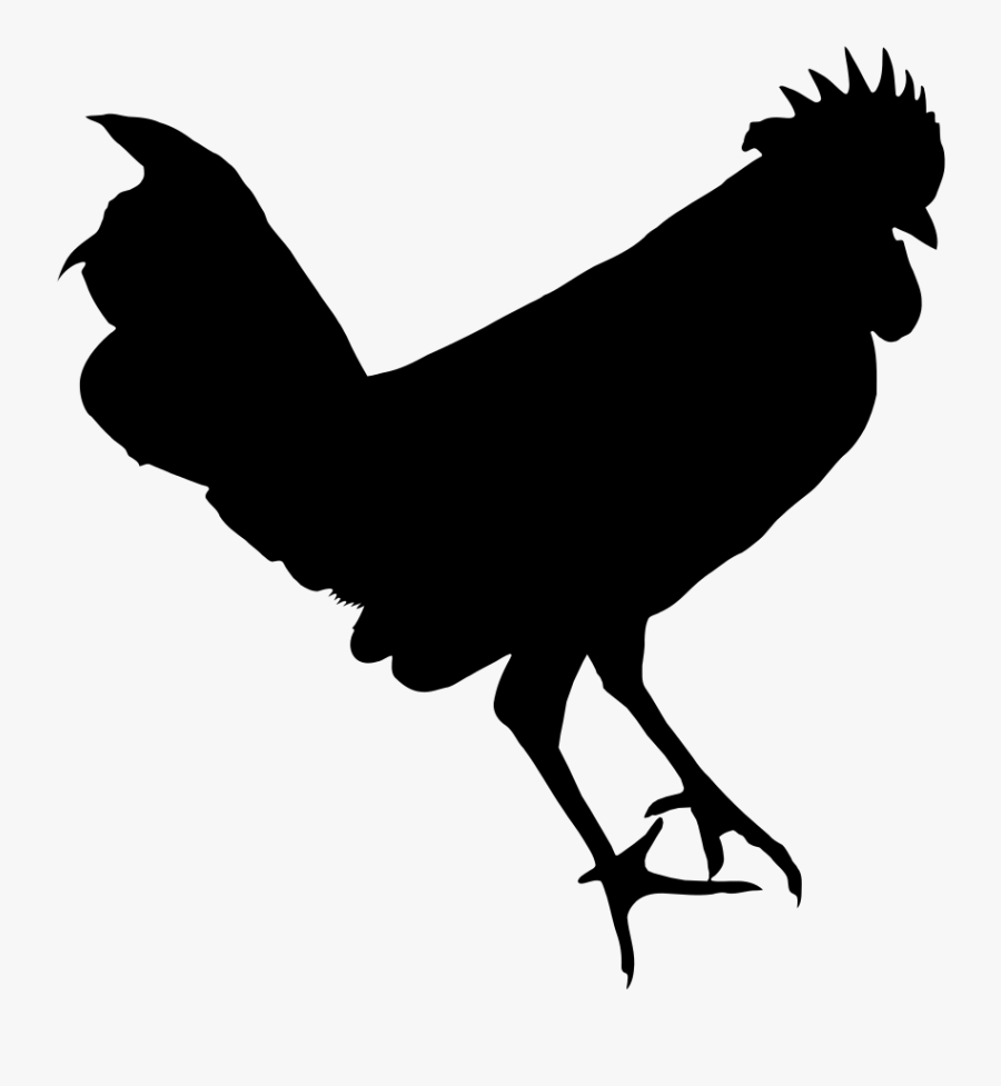 Rooster Silhouette Vector, Rooster Clipart Silhouette - Rooster, Transparent Clipart
