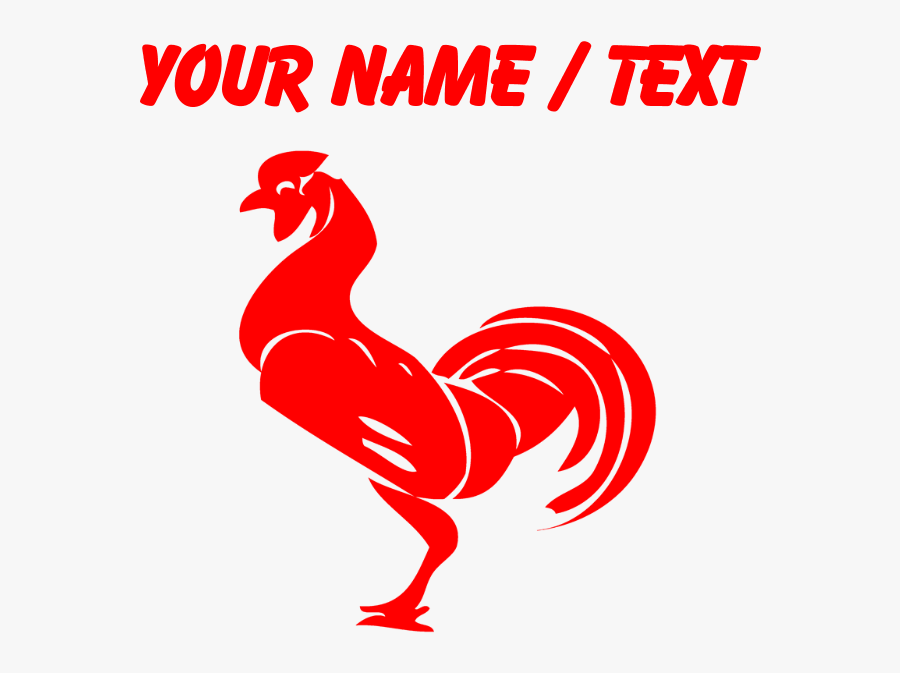Custom Red Rooster Silhouette Cap - Rooster Clip Art, Transparent Clipart