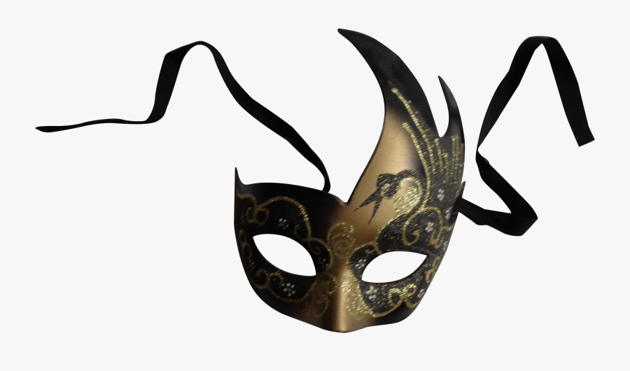 Mardi Venice Gold Carnival Gras Mask Clipart - Masque, Transparent Clipart