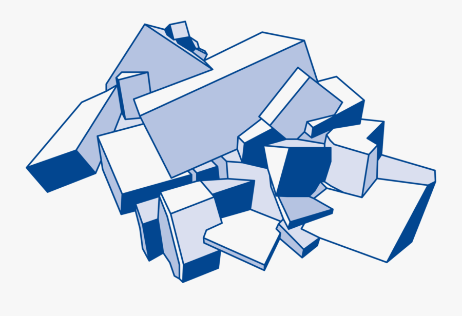 Blue,line Art,square - Chemistry Crystal Clip Art, Transparent Clipart