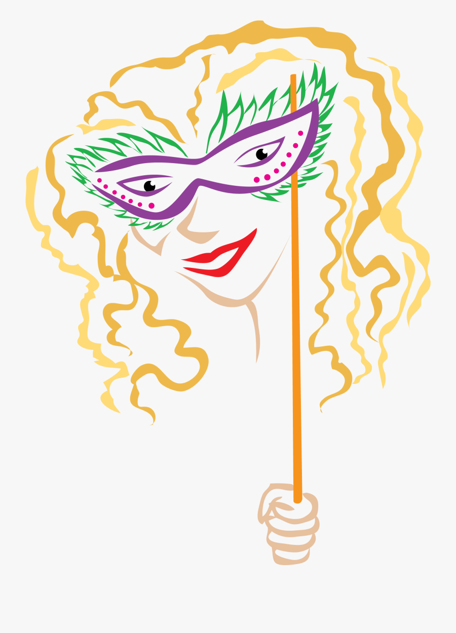 Mardi Gras Mask - Illustration, Transparent Clipart