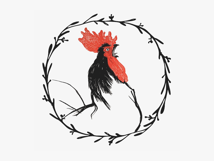 Vintage Rooster Crowing - Its My 24 Birthday, Transparent Clipart