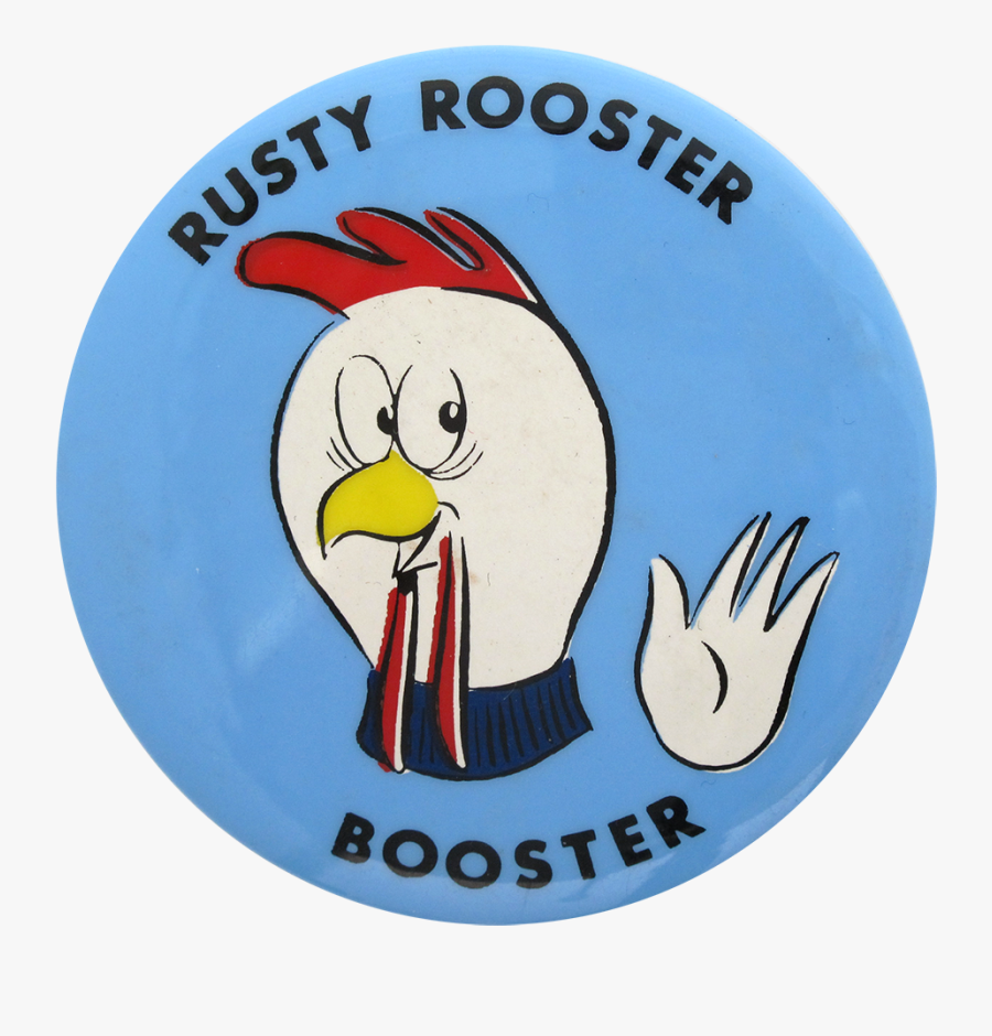 Rusty Rooster Booster Club Button Museum - Cartoon, Transparent Clipart