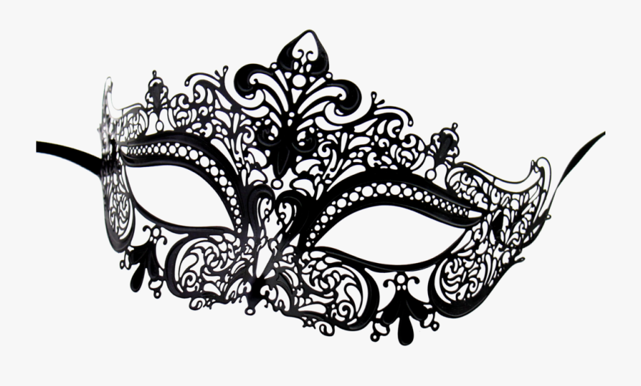 Black Series Women"s Laser Cut Metal Venetian Masquerade - Transparent Background Masquerade Mask Transparent, Transparent Clipart