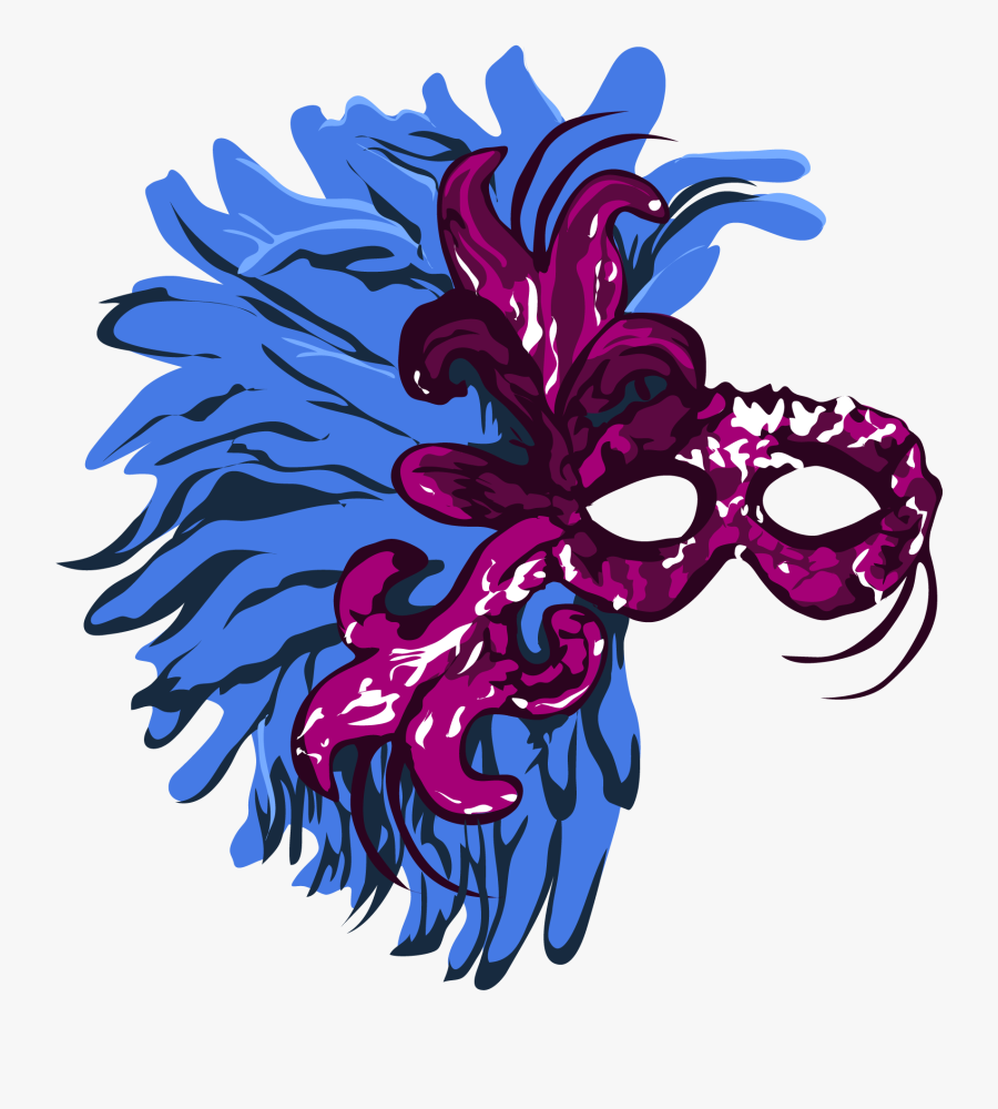 Mardi Gras Mask - Illustration, Transparent Clipart