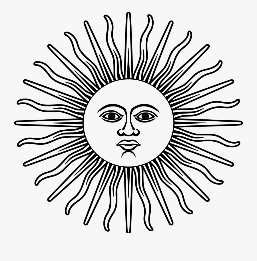 Gallery For Sun Face Clip Art - Sun On The Argentina Flag, Transparent Clipart