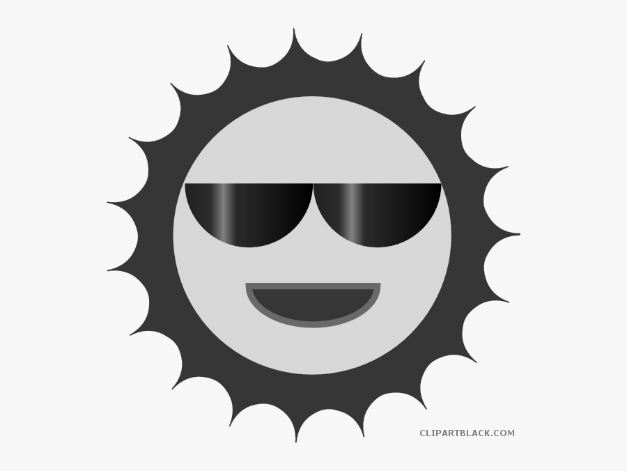 Smiling Sun With Sunglasses Clipart - Animated Sun With Sunglasses, Transparent Clipart