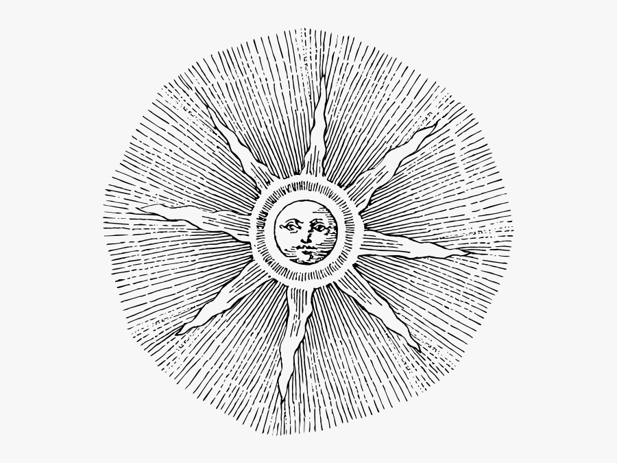 Sun Illustration Clip Art - Flammarion Woodcut, Transparent Clipart