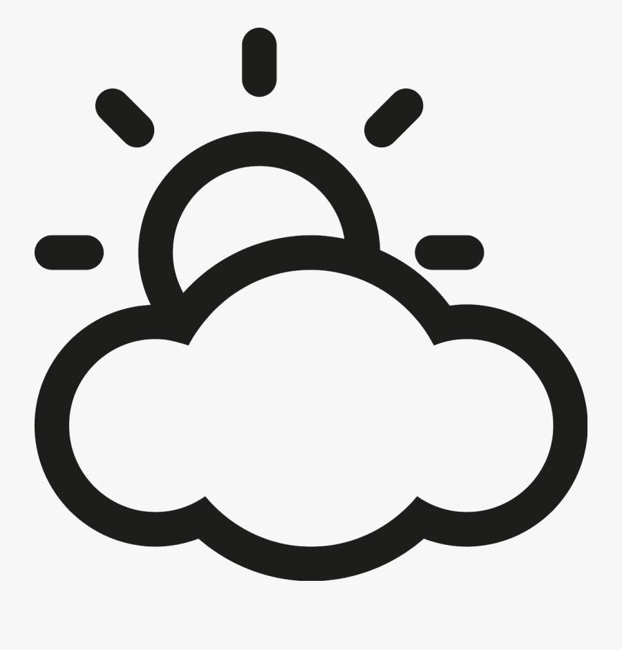 Cloudy Png Icon Free Download Onlinewebfonts Com - Partly Cloudy Clipart Black And White, Transparent Clipart