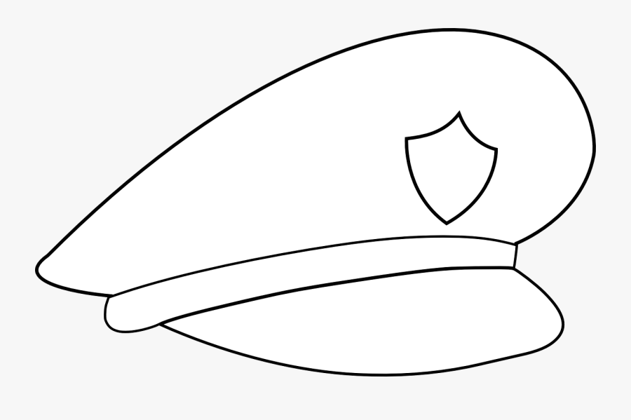 Cop Cap Clip Art - Mailman Hat Clipart Black And White, Transparent Clipart