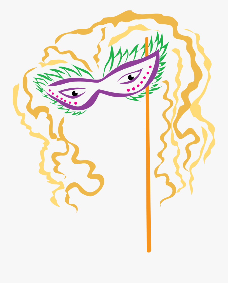 Mardi Gras Mask - Illustration, Transparent Clipart