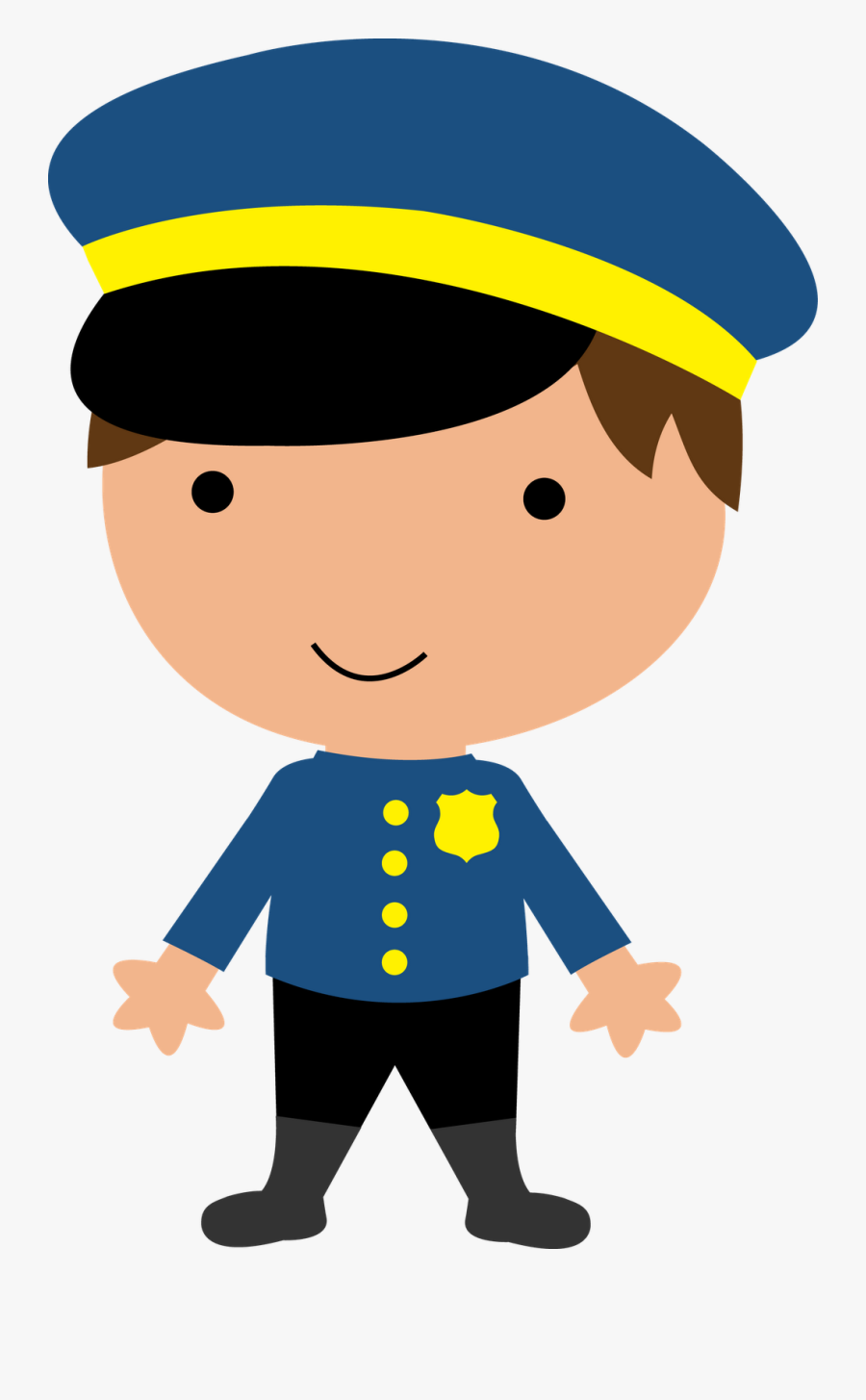 Police Clipart Boy - Policial Desenho Png, Transparent Clipart