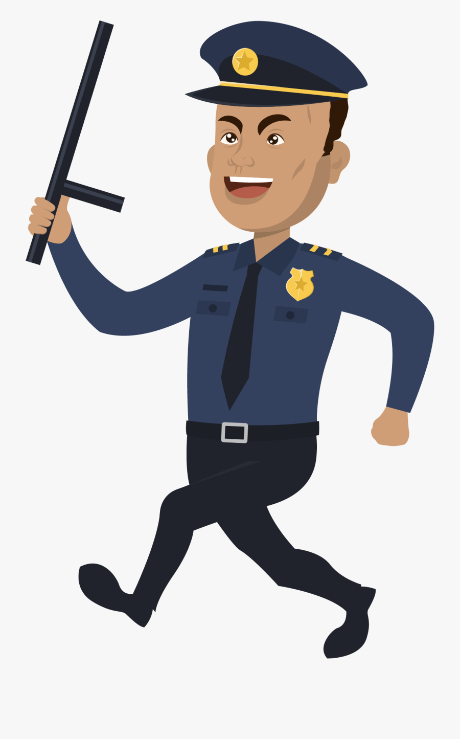 Patrol Clipart Police Man - Police Thumbs Up Cartoon, Transparent Clipart