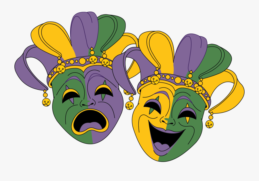 Mardi Theatre Gras Mask Vector Graphics Clipart - Mardi Gras Clipart, Transparent Clipart
