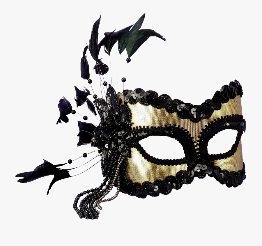 Mardi Ball Gold Masquerade Gras Mask Sequin Clipart, Transparent Clipart