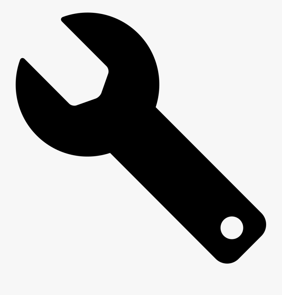 Wrench Black Silhouette Of Tool - Wrench Silhouette Png, Transparent Clipart