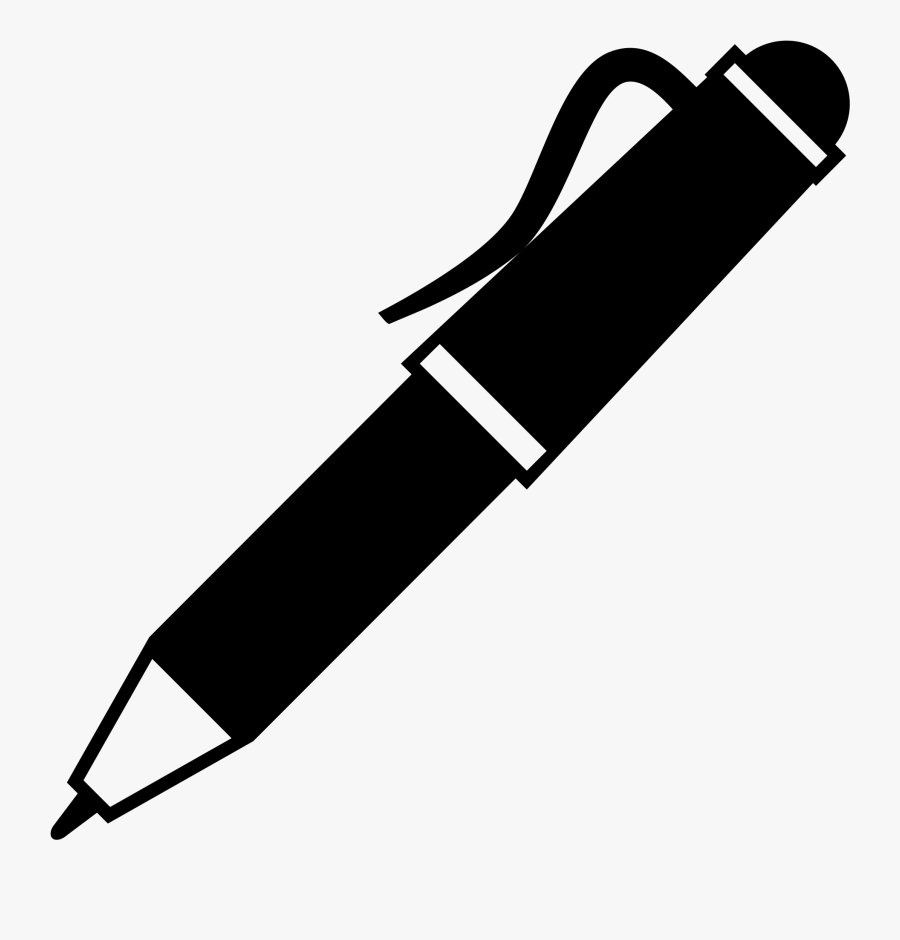Pencil Clipart Emoji - Black And White Pen Emoji, Transparent Clipart