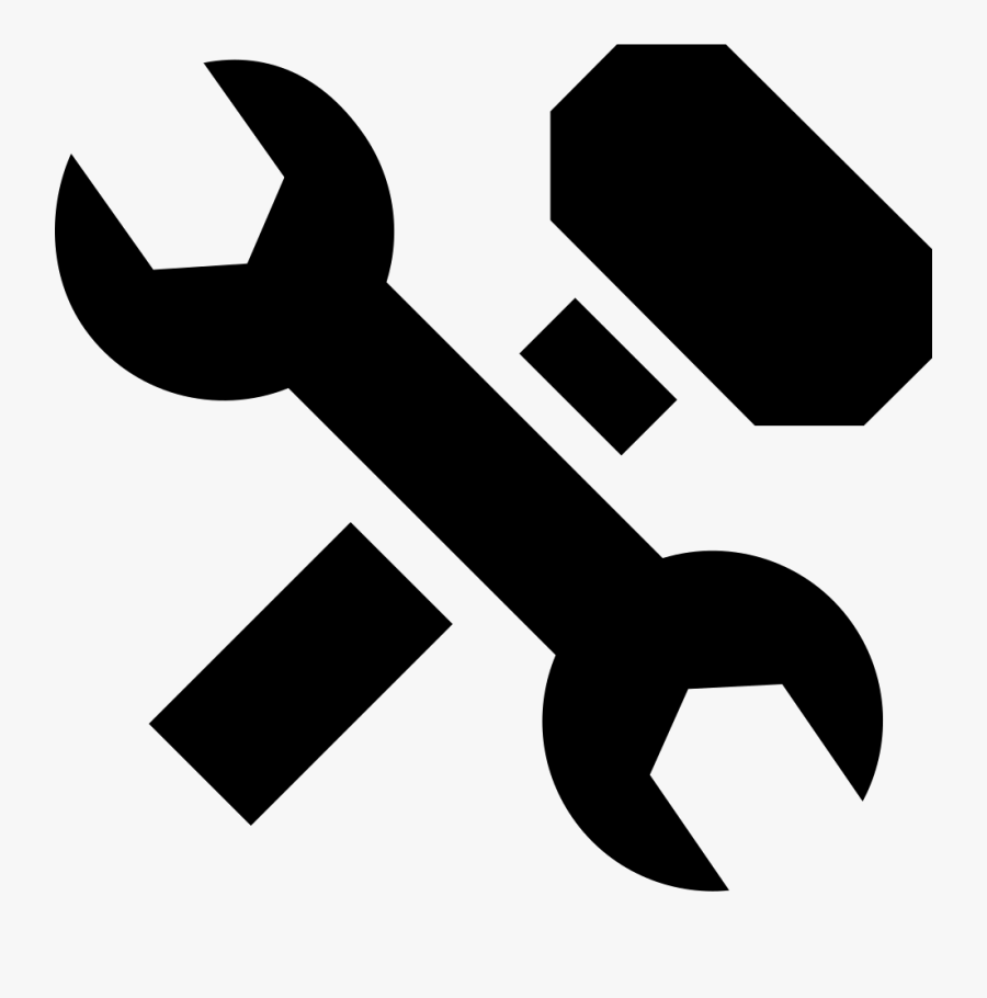 Transparent Crossed Wrench Clipart - Wrench And Hammer Cross, Transparent Clipart