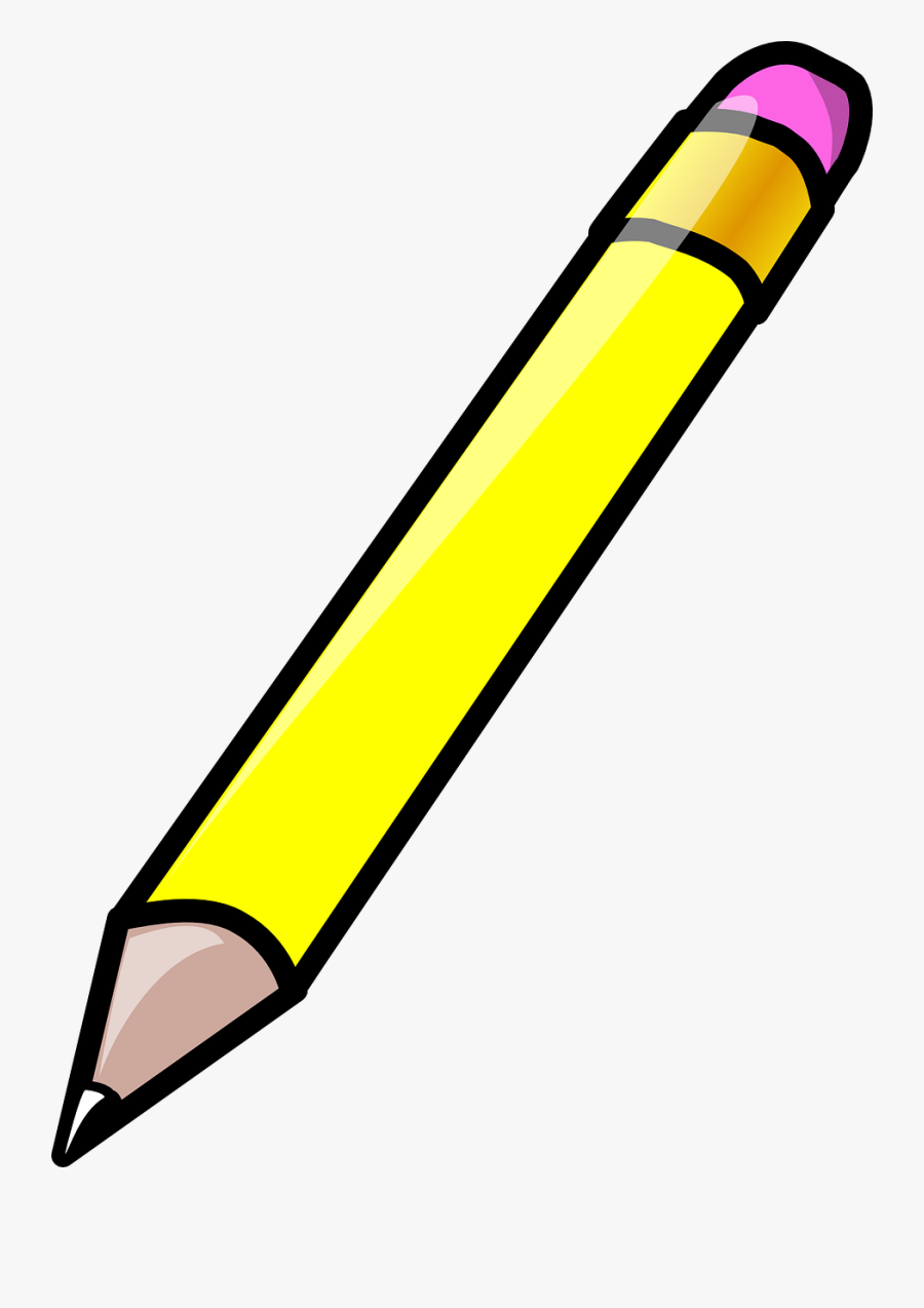 Pencil Eraser Rubber Vector Graphic Pixabay - Yellow Pencil Clipart, Transparent Clipart