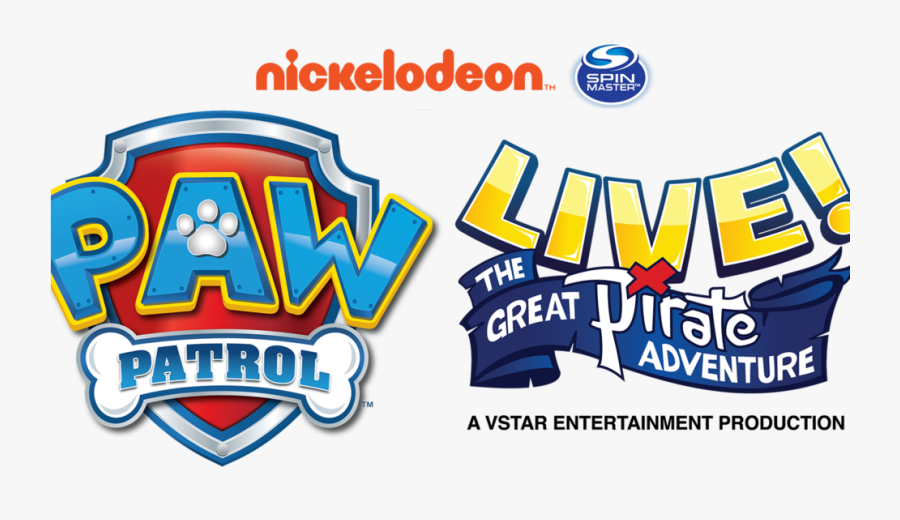 Paw Patrol Horizontal - Paw Patrol Live The Great Pirate Adventure Logo, Transparent Clipart