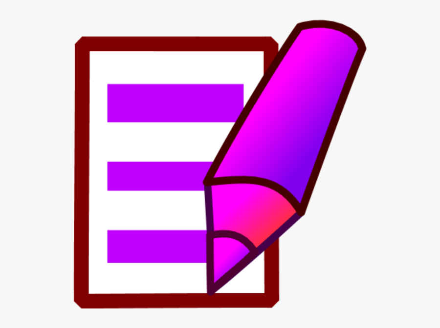 Pen And Paper Pen Paper Icon Iconset Vector Clip Art - Purple Pen And Paper, Transparent Clipart