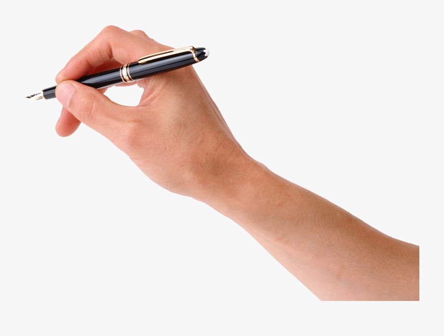 Pen In Hand Png Image - Hand Pen Transparent Background, Transparent Clipart