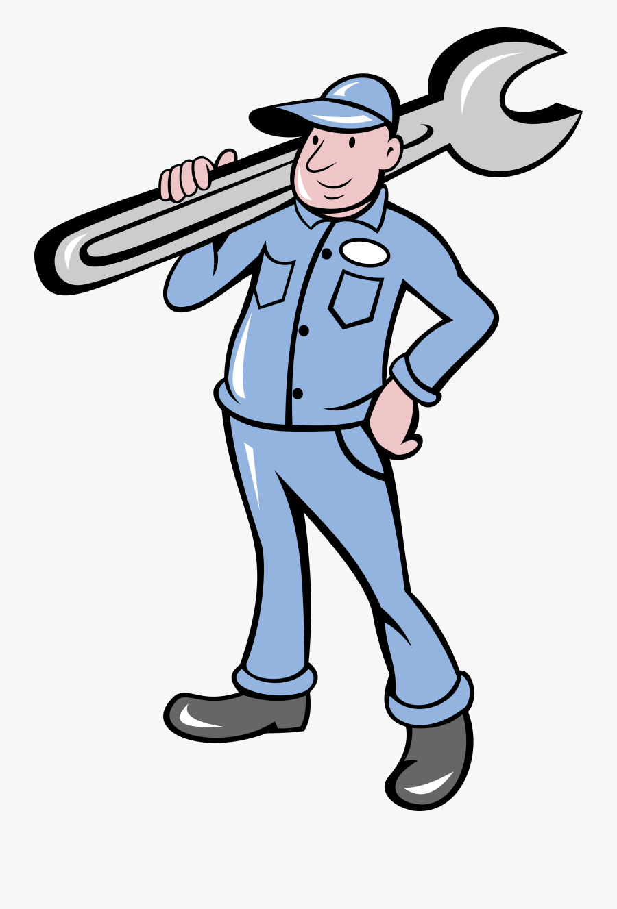 Cartoon Auto Repair Wrenches Transparent Background - Cartoon Mechanic Transparent Background, Transparent Clipart