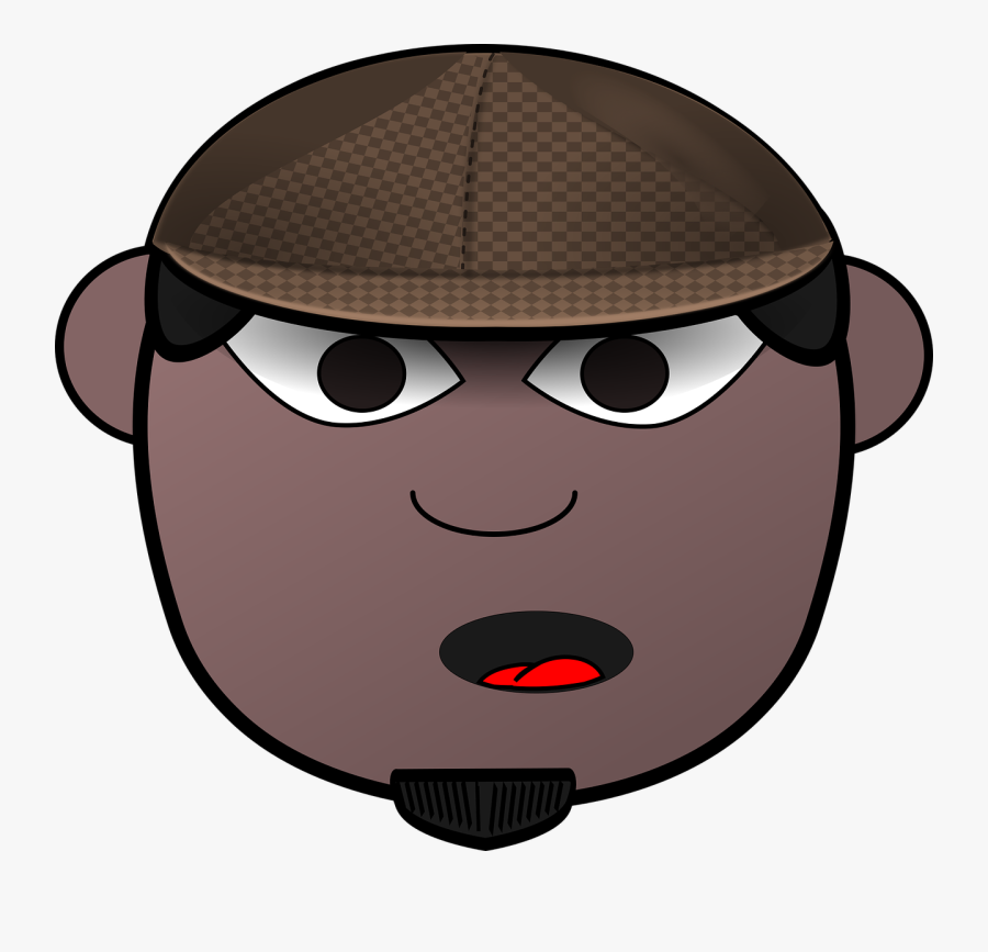 Detective Victorian Man Free Picture - Cartoon Head African, Transparent Clipart