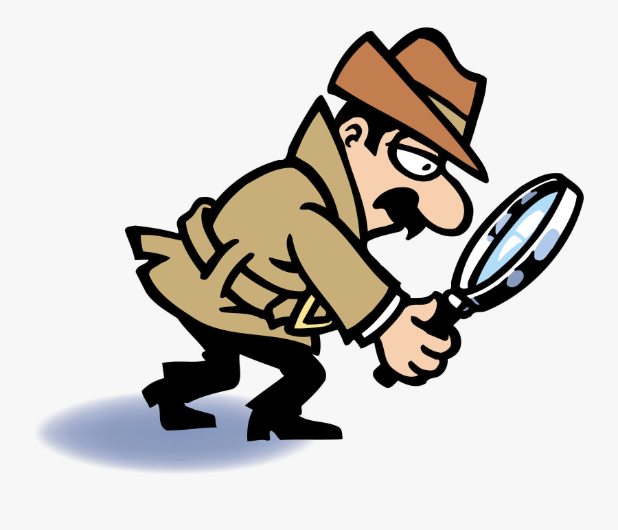 Detective Clipart - Sherlock Holmes Cartoon Magnifying Glass, Transparent Clipart