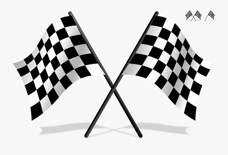 Transparent Flag Banner Clipart Black And White - Transparent Checkered Flag Png, Transparent Clipart