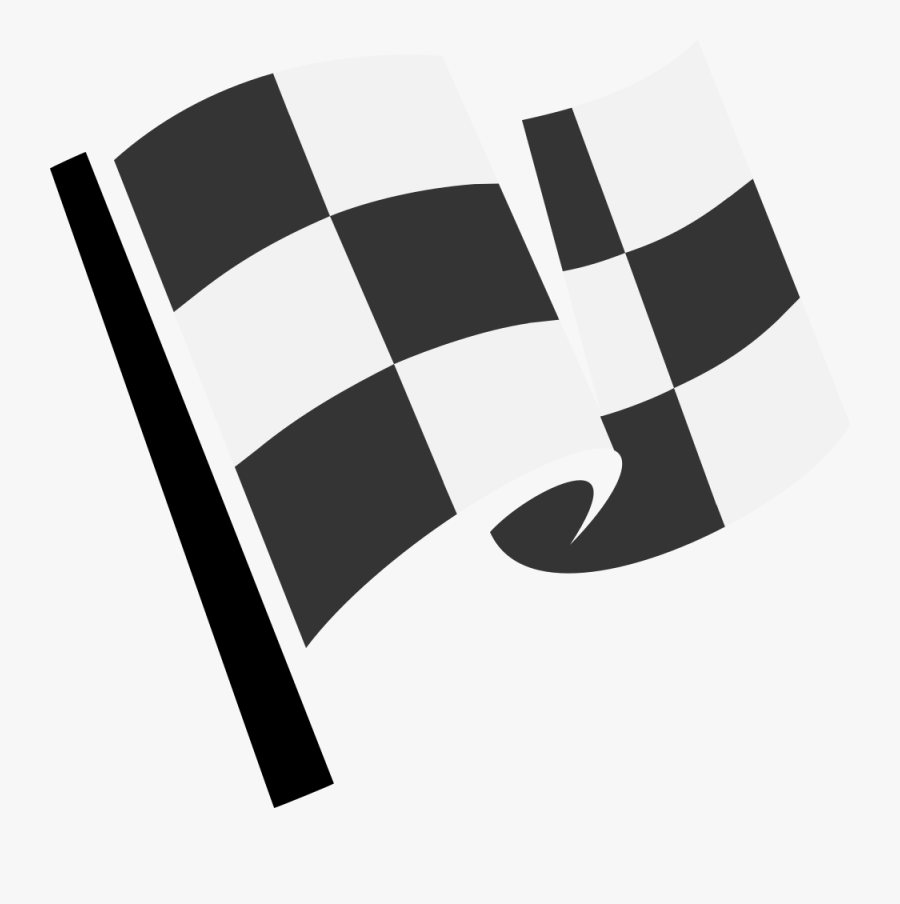 Chequered Flag - Flag Logo Black And White, Transparent Clipart