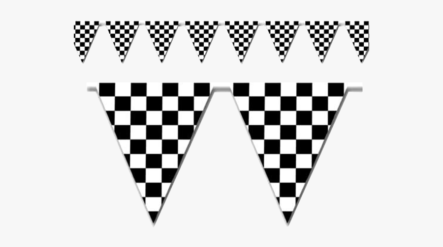 Pennant Stringers Checkered Flag - Checkered Flag Banner, Transparent Clipart