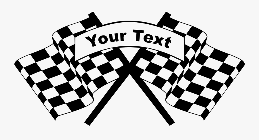 Checkered Racing Flags Sticker With Custom Wording - 321 Wellington Street Collingwood, Transparent Clipart