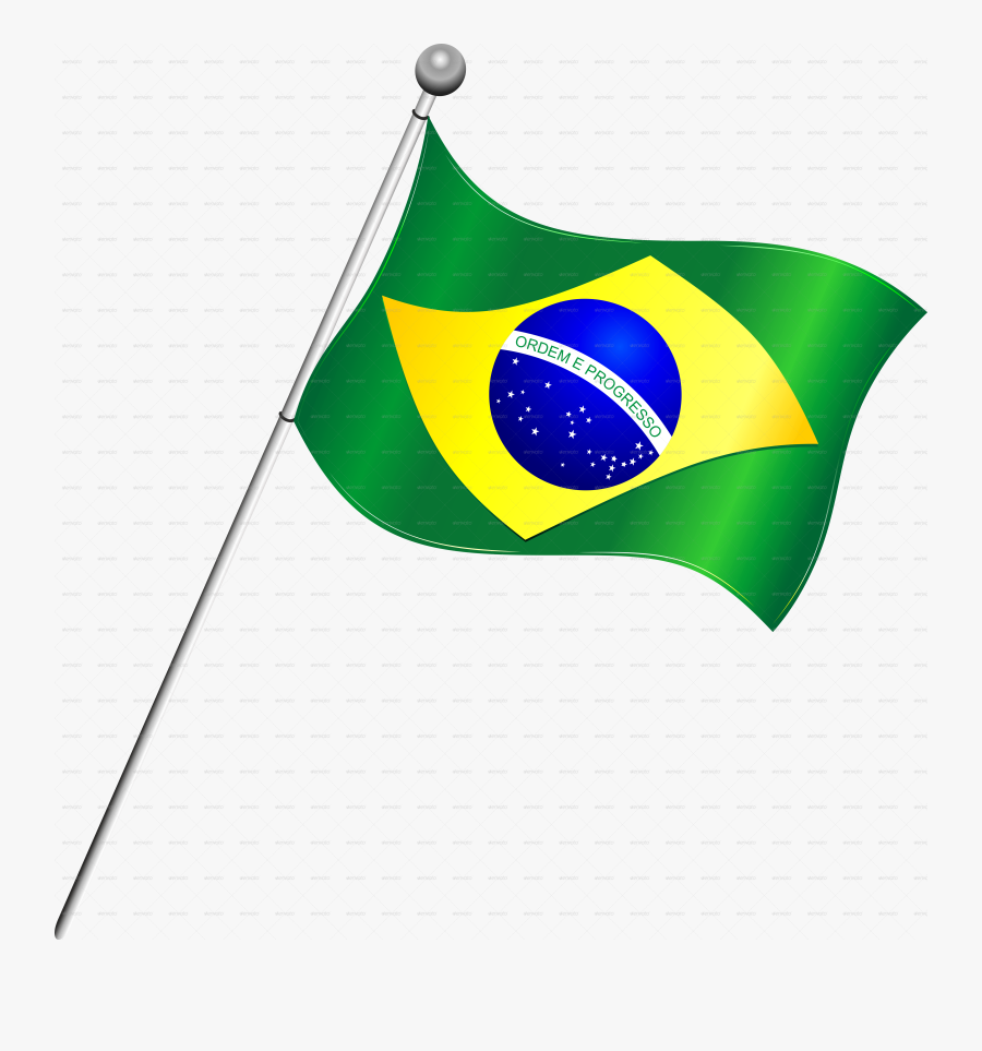 Transparent Checkered Flag Clipart - Brazil Flag Transparent Background, Transparent Clipart