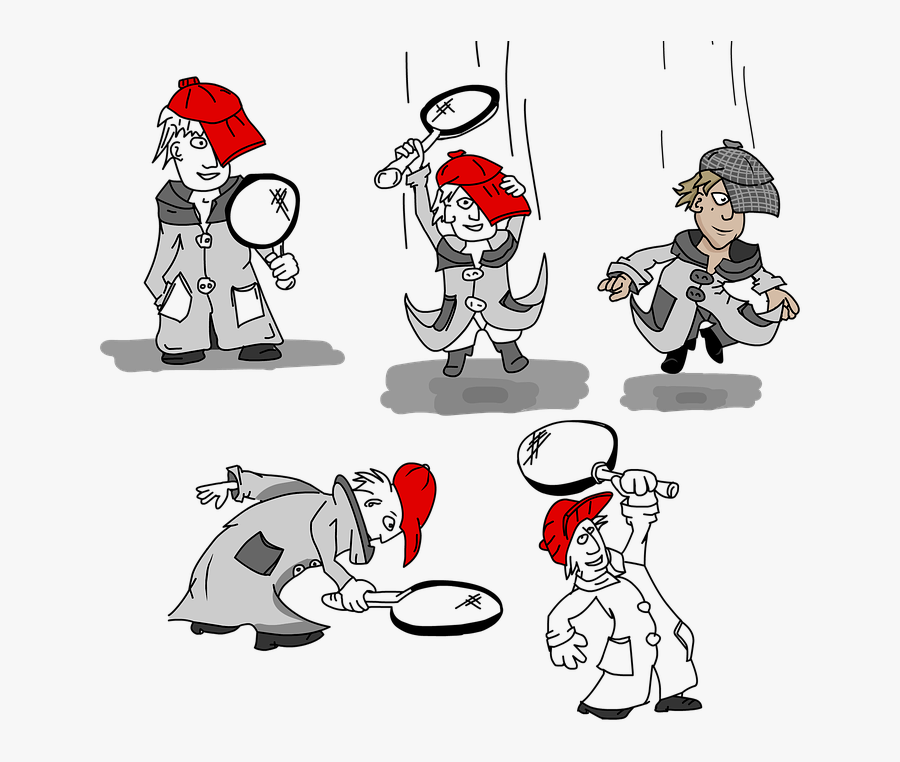 Detective, Magnifier, Pinkerton, Detektivchik - Сыщик Png, Transparent Clipart
