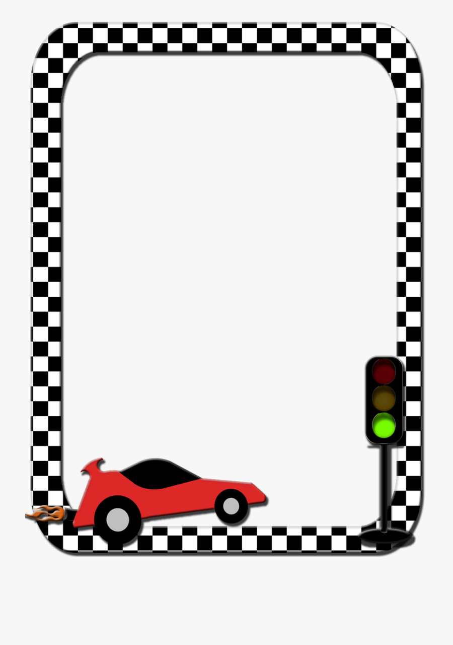Transparent Race Flag Png - Race Car Page Border, Transparent Clipart